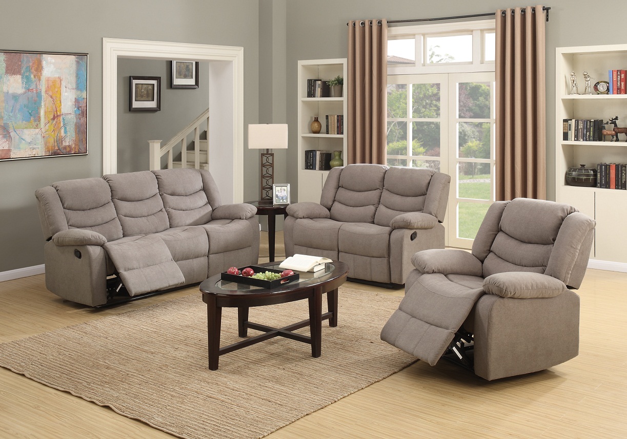 U12843   Motion Sofa, Loveseat & Recliner