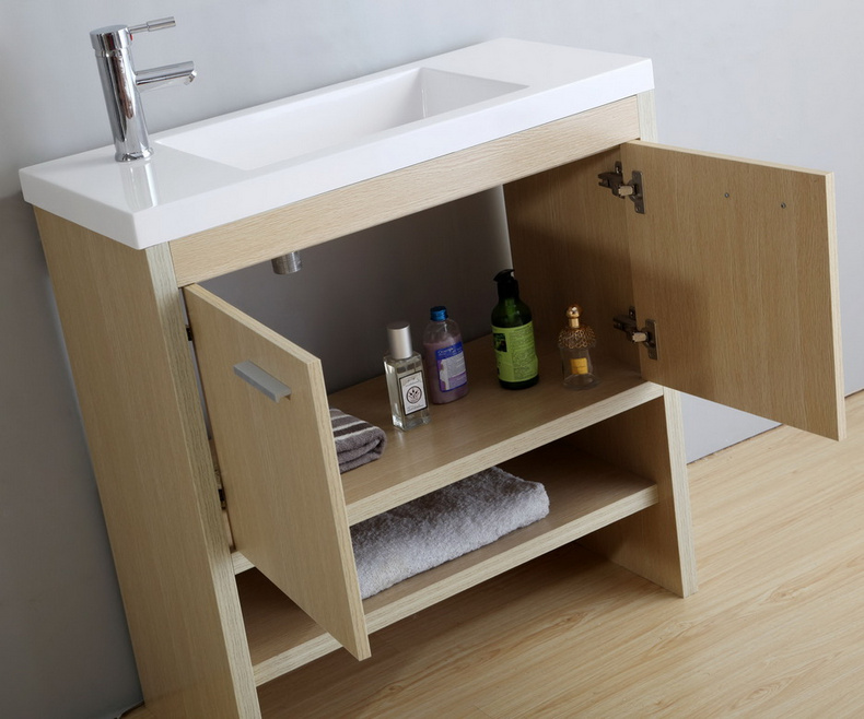 Storage free standing MDF bathroom cabinet vanity