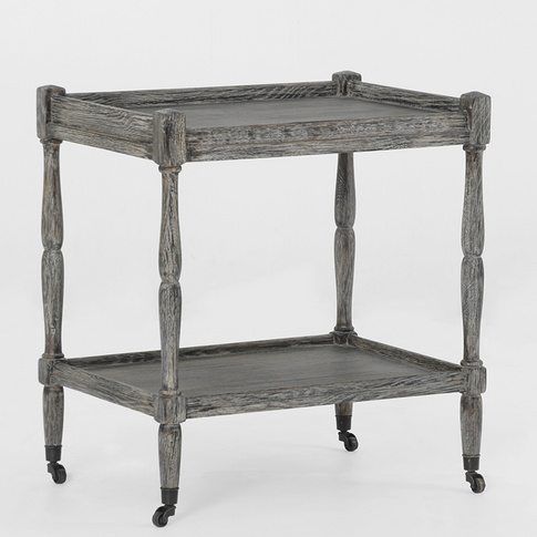 Classic rustic tray table with wheels for dinning room tables