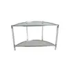 TS199045COT clear glass top SS+acrylic legs console table