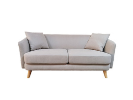 Modern Minimalist Fashionable White Fabric Sofa-RX06