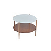 TS199018CT white glass + birch veneer coffee table