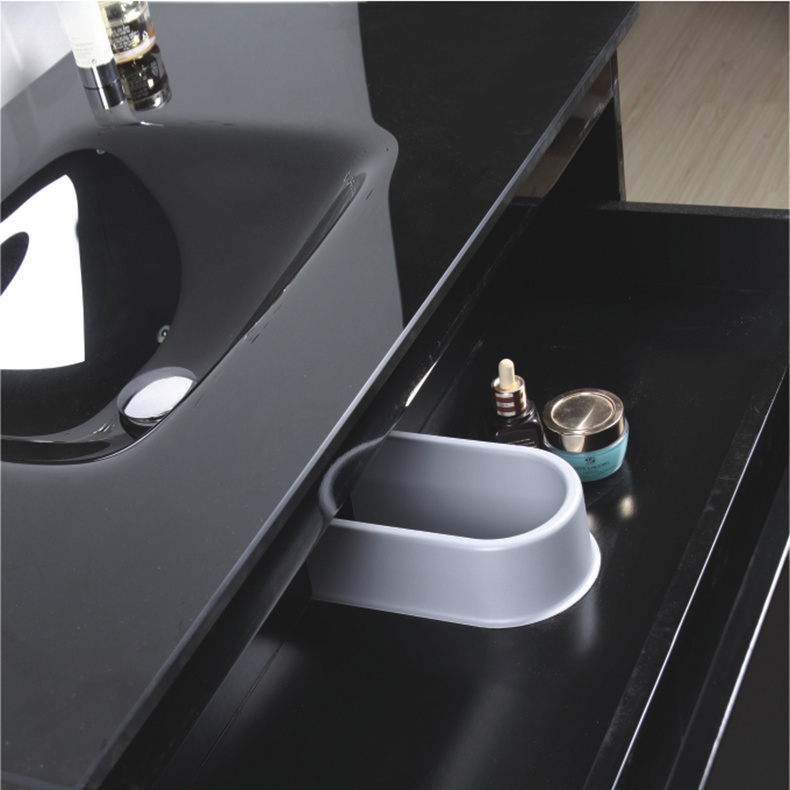 European Design Black Matt Lacquer Wall Mounted Bathroom Cabinets MF-1507