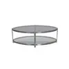 TS199031CT glass top and shelf round coffee table