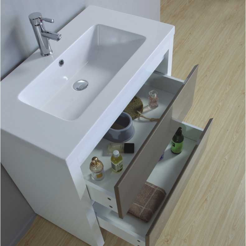 Customized Floor Mounted MDF Lacquer Bathroom Cabinets-1523