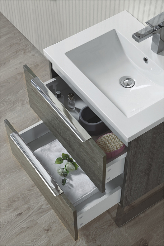 Modern Wood Melamine Floor Mounted Single Ceramic Sink MF-1501