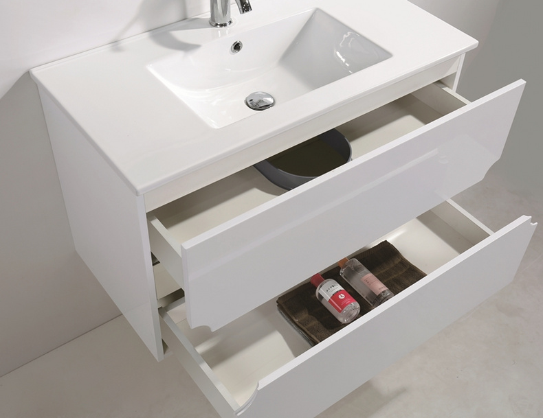 Wall mounted compact modern bathroom cabinet vanity MDF vanity set