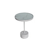TS199001ET Marble base Tempered Glass laminated marble Paper/Mirror top End Table