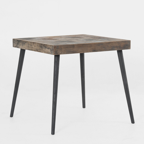 Café/ restaurant/bistro dining tables square with with parquetry inlay top and tapered legs