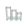 TS199005FR Marble Paper Laminated with Tempered Glass Side Tbale Set