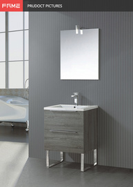 Modern Wood Melamine Floor Mounted Single Ceramic Sink MF-1501