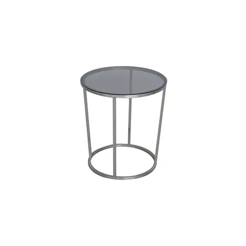 TS199046ET Tempered Smoke Glass End Table