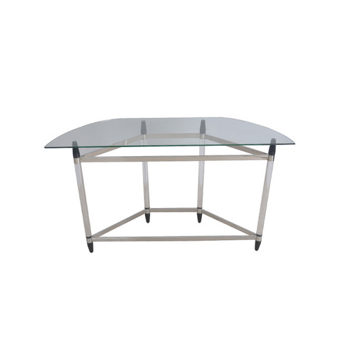 TS199049COT Clear glass top acrylic legs console table