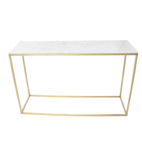 TS-1340ST  Italia Marble top golden frame Console Table
