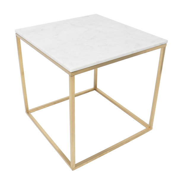 TS-1340ET-J Italia Marble top golden frame End Table