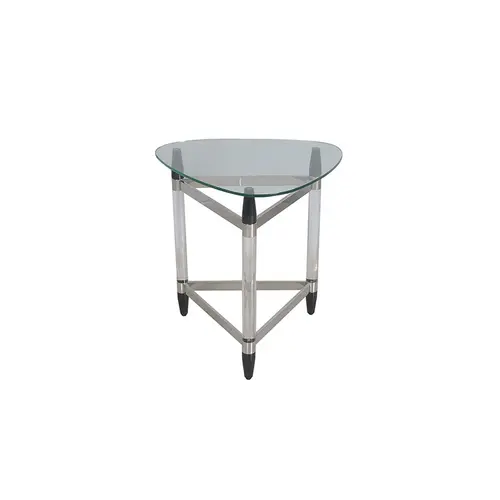 TS199049ET clear glass top acrylic end table