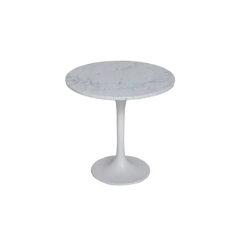 TS199062ET Italy Carrara Marble Trumpet shape base End Table