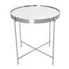 TS-0011C silver mirror top chrome plating frame End Table