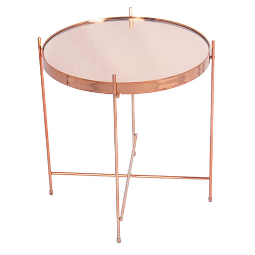 TS-0011-02-BGBN Pink Mirror top Copper Brushing legs End Tale