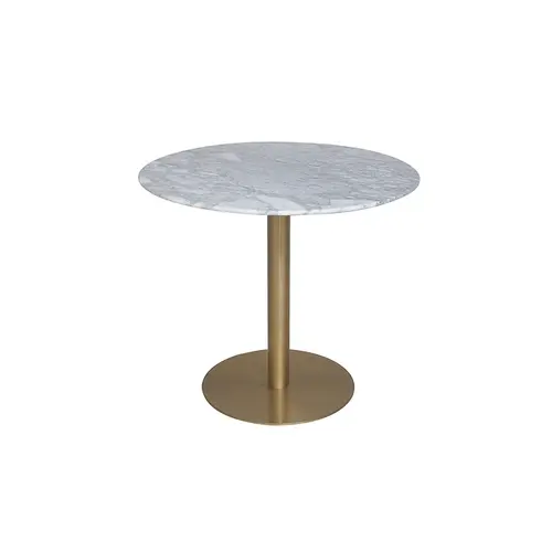 TS199064ET Carrera marble top gold brushed base ent table
