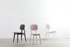 Modern Nordic Pink Black White Plastic Chair