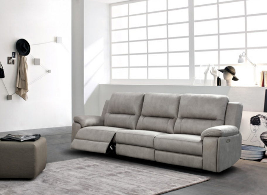 Power Recliner Leather Sofa-6360