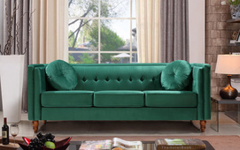 W8130 American Style Light Luxury Green Sofa