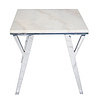 TS-179019-ET quartz stone chrome plating legs End Table
