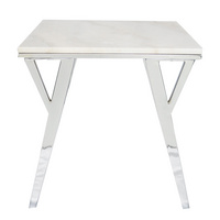 TS-179019-ET quartz stone chrome plating legs End Table