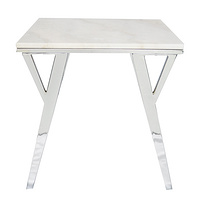 TS-179019-ET quartz stone chrome plating legs End Table