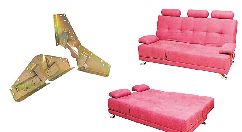 Click clack hinge for sofa bed