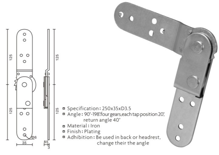 Sofa hinge for Brazil market