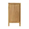 Recycled elm wood TV cabinet with rattan doors