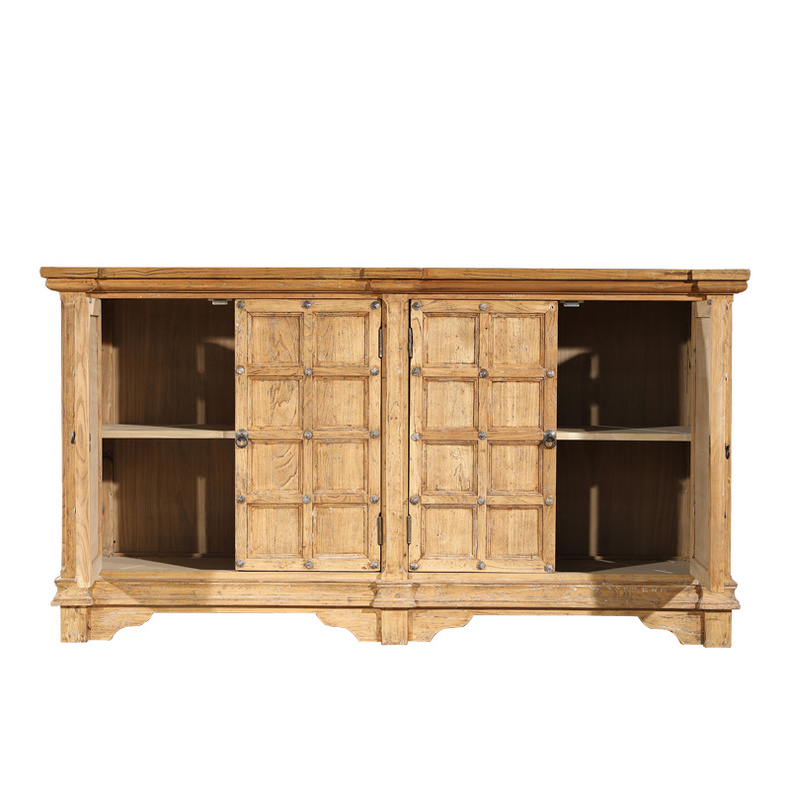 Solid wood sideboard with 4 doors