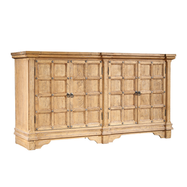 Solid wood sideboard with 4 doors