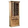 Antique solid wood showcase/bookcase with glass door