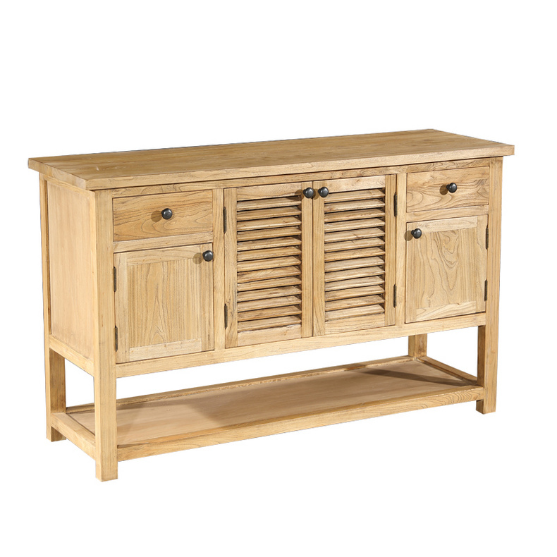 Recycled elm solid wood side cabinet