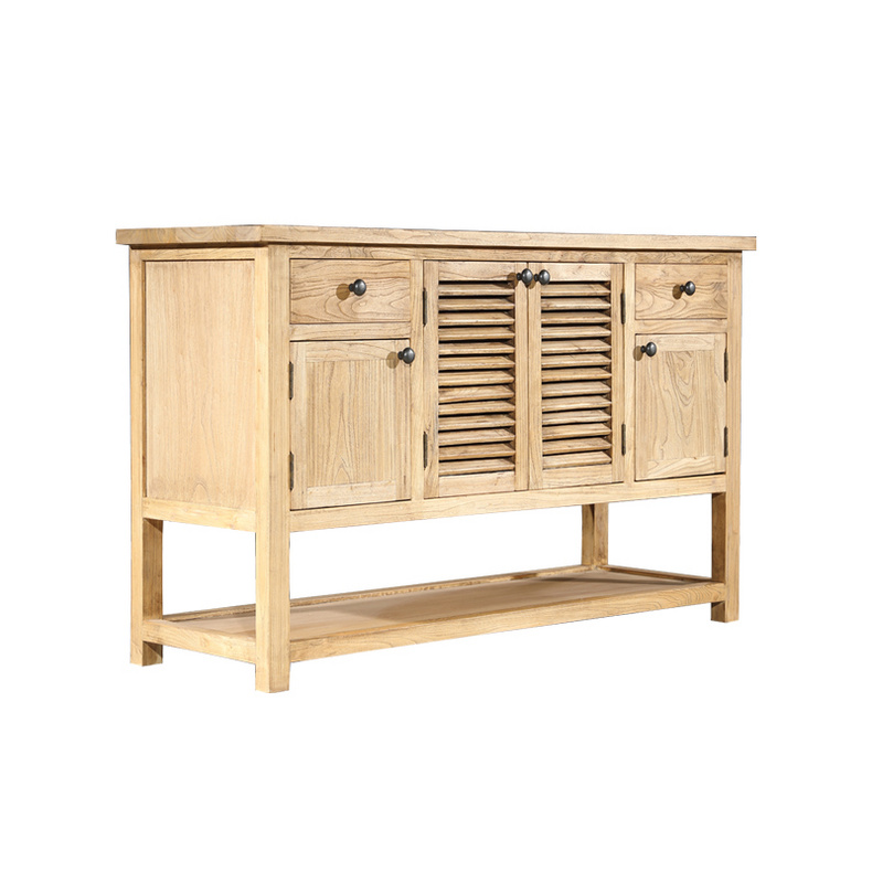 Recycled elm solid wood side cabinet