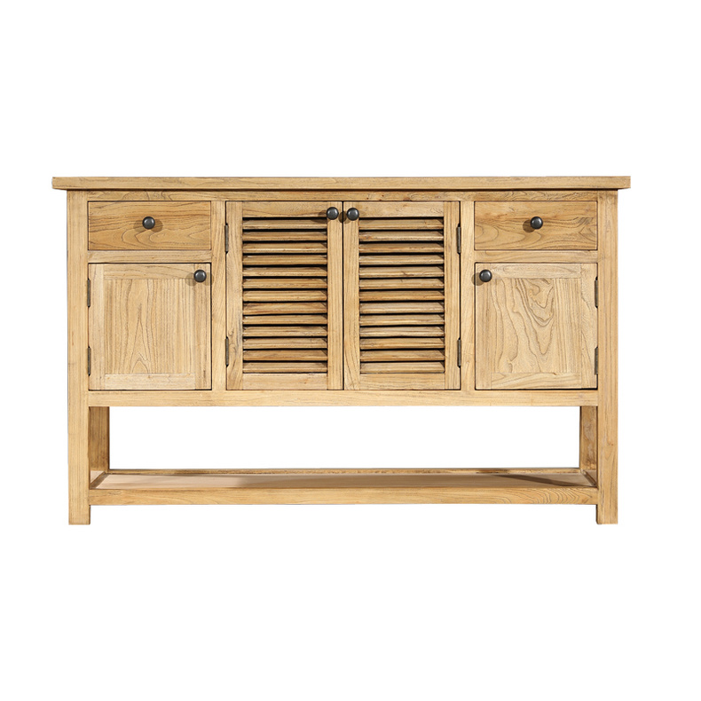 Recycled elm solid wood side cabinet