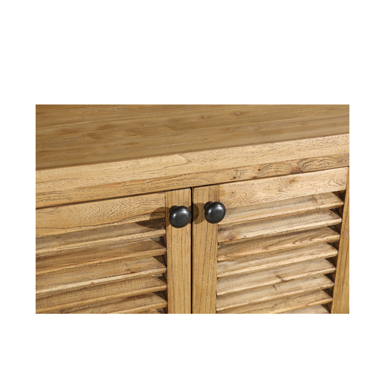 Recycled elm solid wood side cabinet