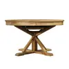 Round extension recycled elm dining table