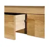 Recyclable elm wood three open drawer solid color side cabinet