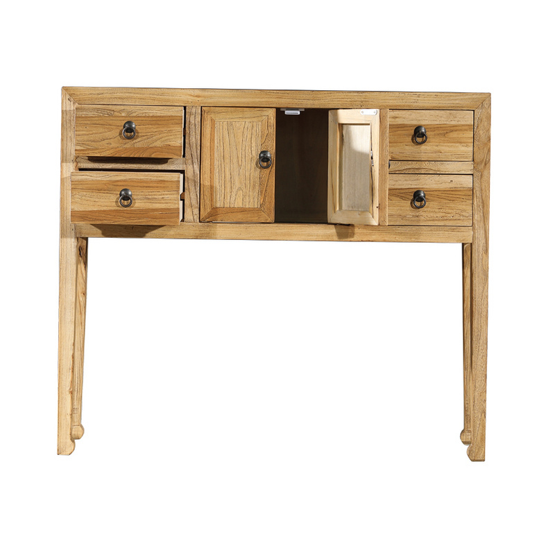 Recyclable elm small horseshoe console table