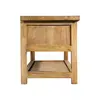 Recyclable elm wood three open drawer solid color side cabinet