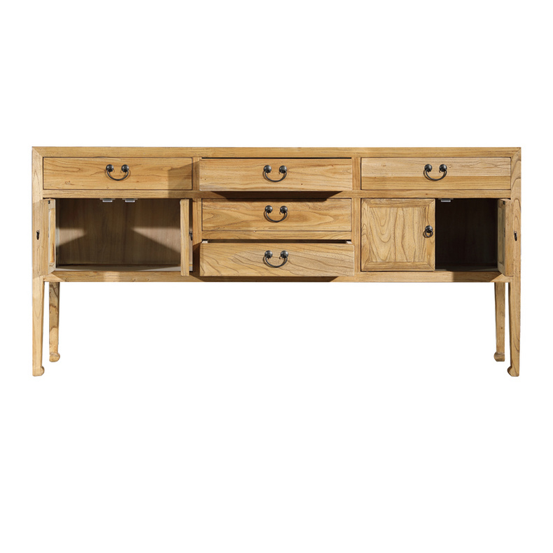 Original ecological multi-drawer wooden horseshoe side cabinet