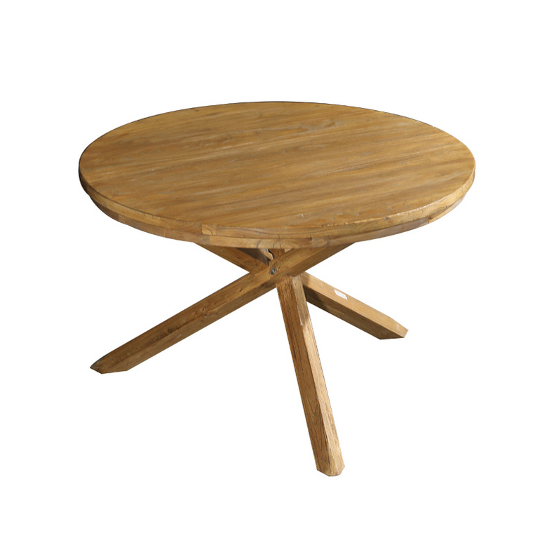 Original ecological recyclable elm cross-leg dining table