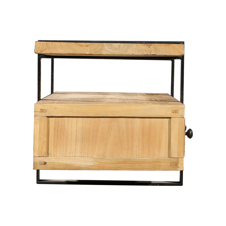 Recyclable elm wood  TV cabinet with multiple drawers
