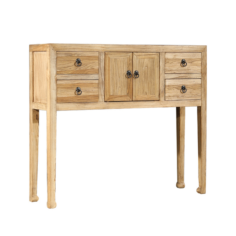 Recyclable elm small horseshoe console table