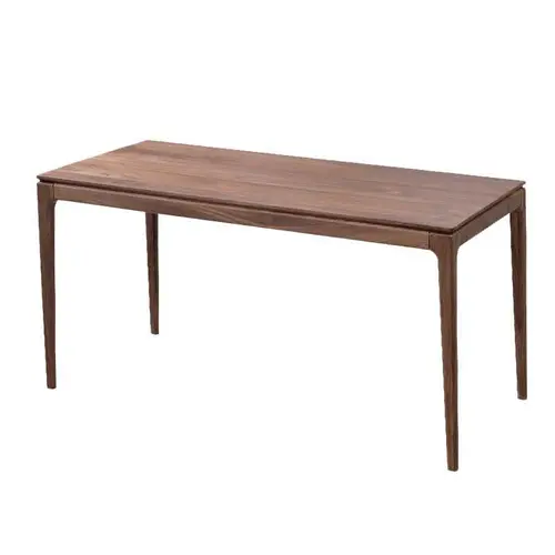 Recyclable elm rectangular dark thin leg dining table
