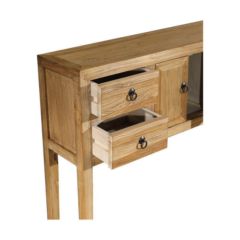 Recyclable elm small horseshoe console table